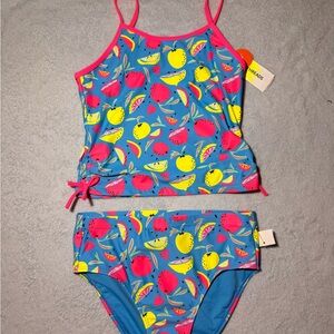 NWT- Epic Threads Big Girls Citrus Two-Piece Cutout Tankini Set size L